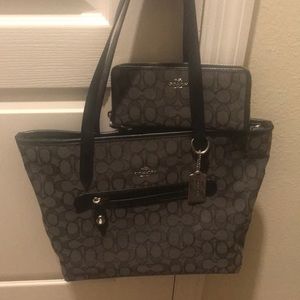Coach handbag and matching wallet